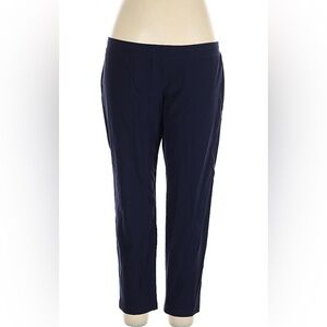 1X Eileen Fisher Navy blue ink/midnight washable viscose crepe ankle pants